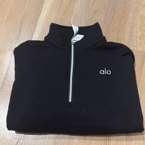 ALO Yoga Black Zip-Up Sweatshirt